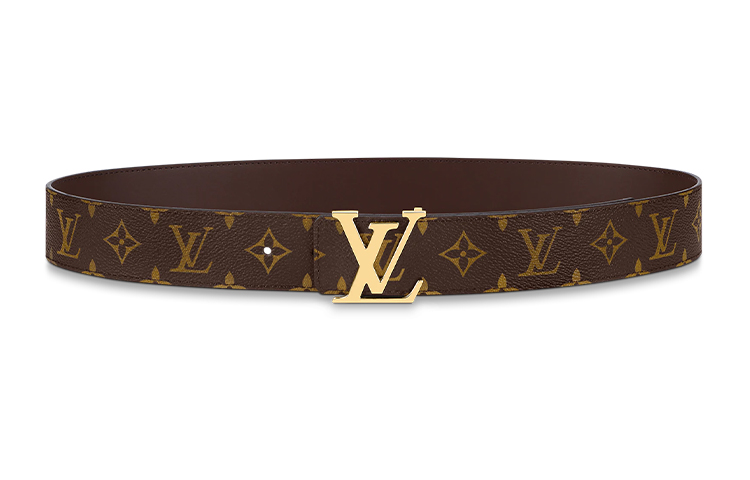 Order LOUIS VUITTON 經典花紋光滑扣環皮帶 棕色 4cm寬 M0323