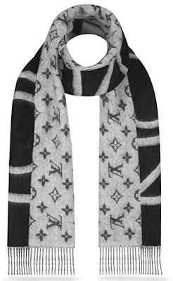 Louis Vuitton Syal Cashmere Monogram Split Unisex Pasangan Hitam/Abu-Abu M70924 Buy Louis Vuitton Syal Cashmere Monogram Split Unisex Pasangan Hitam/Abu-Abu M70924