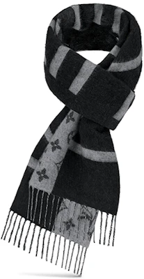 Louis Vuitton Syal Cashmere Monogram Split Unisex Pasangan Hitam/Abu-Abu M70924 Shop Louis Vuitton Syal Cashmere Monogram Split Unisex Pasangan Hitam/Abu-Abu M70924