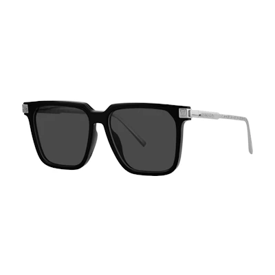 LOUIS VUITTON Monogram Square Sunglasses Black Adjustable Prescription Option Z1667E