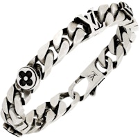 LOUIS VUITTON Monogram Sterling Silver Bracelet Black M1775L LOUIS VUITTON Monogram Sterling Silver Bracelet Black M1775L