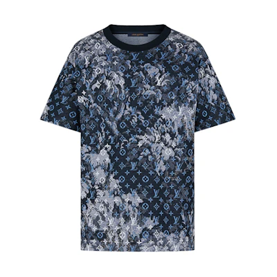 Louis Vuitton Monogram Tapestry Floral Blue T-Shirt 1A8H2O