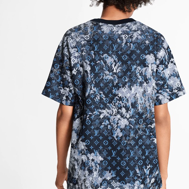 Lookbook ルイヴィトン モノグラム タペストリー フローラル ブルー Tシャツ 1A8H2O