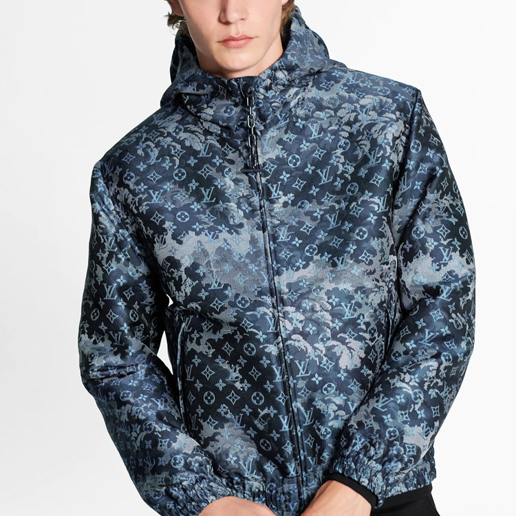 Details for Louis Vuitton Jaket Windbreaker Monogram Tapestry Biru 1A8HIF