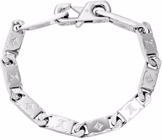 Order Pulsera de Cadena Cubana Metálica Plata Louis Vuitton Monogram Tied Up Hombre. M0921M