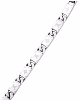 Lookbook Pulsera de Cadena Cubana Metálica Plata Louis Vuitton Monogram Tied Up Hombre. M0921M