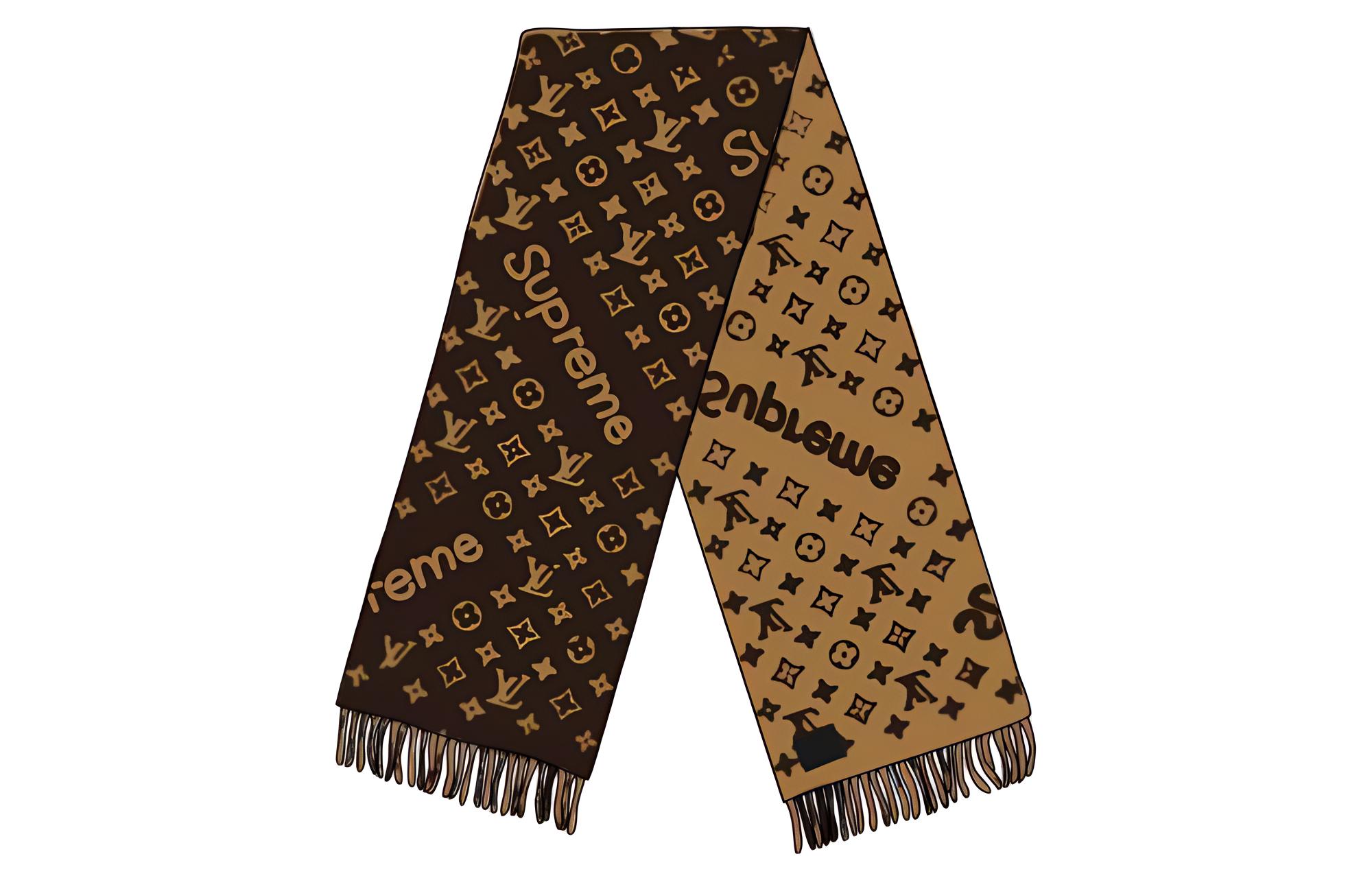 Louis Vuitton Monogram Warm Knit Scarf Unisex in Dark Brown. SUP-LV17-38