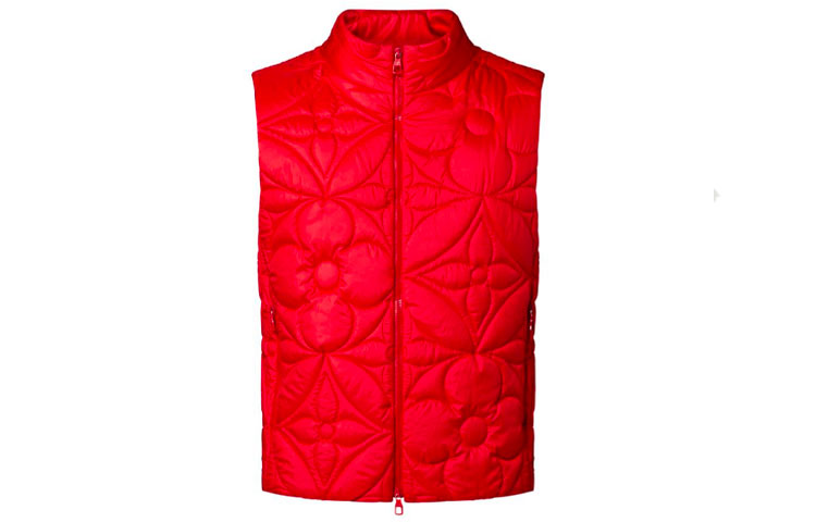 LOUIS VUITTON Monogram Zipper Vest Red Fashion 1A9FR7