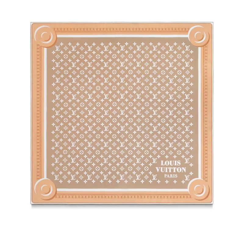 Buy 路易威登 Monopaname 90 方巾 米色