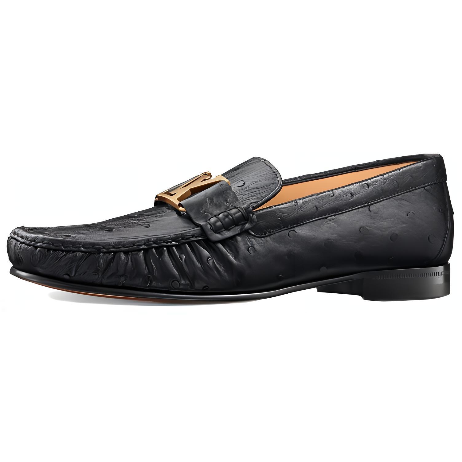 Order Louis Vuitton Montaigne Loafers 'Black Logo Monogram' 1A3YEI