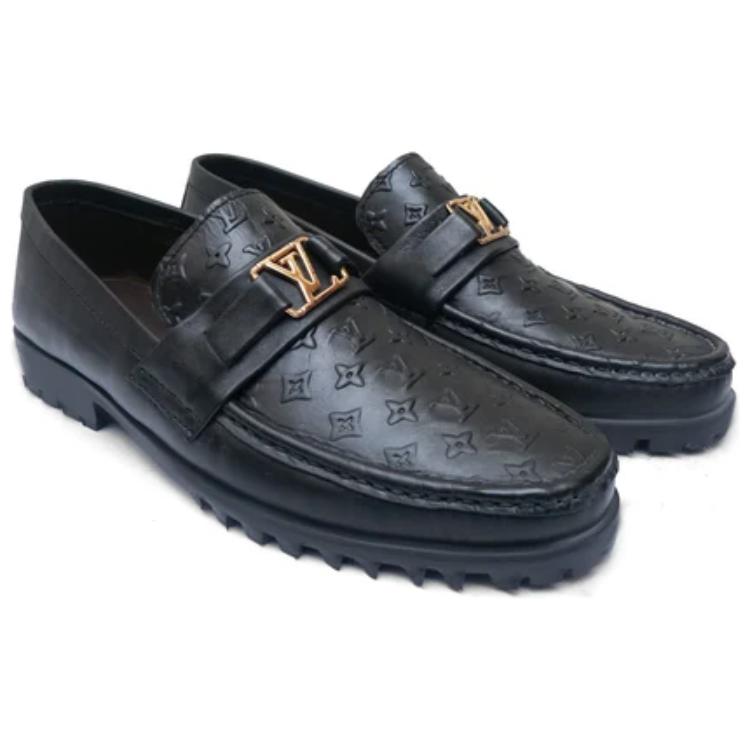 Lookbook Louis Vuitton Montaigne Loafers 'Black Logo Monogram' 1A3YEI