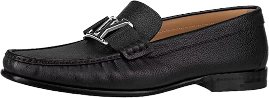 Louis Vuitton Montaigne Loafers 'Black with Silver Plate' 1A8IFN Louis Vuitton Montaigne Loafers 'Black with Silver Plate' 1A8IFN