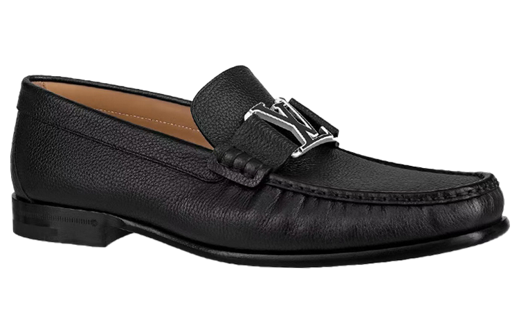 Order 路易威登 Montaigne 牛皮革 休閒套腳 樂福鞋 黑色