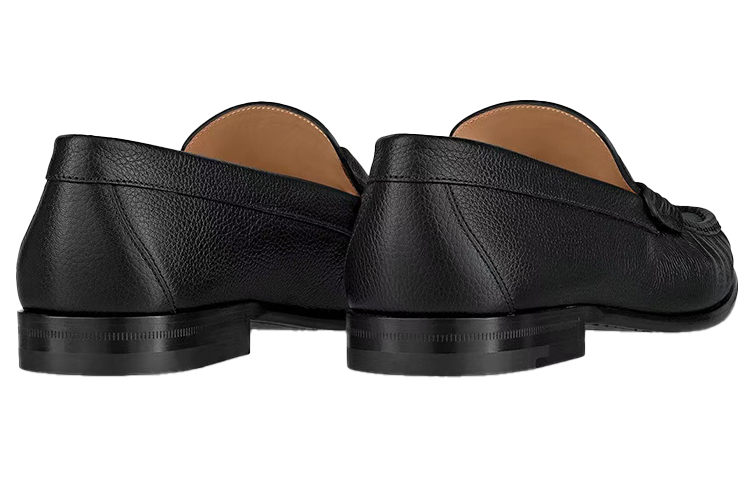 Shop 路易威登 Montaigne 牛皮革 休閒套腳 樂福鞋 黑色