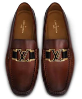 Purchase Louis Vuitton Montaigne Loafers 'Coklat Kulit Anak Sapi Dilapisi Lilin' 1A5DRX
