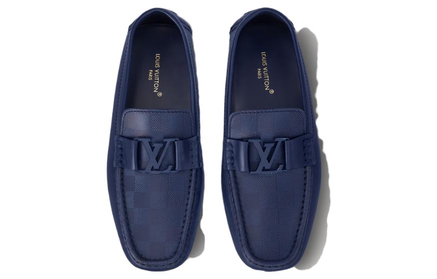 Shop Louis Vuitton Monte Carlo ''Mocassin Bleu en Cuir'' 1ACE5E