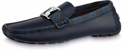 Louis Vuitton Monte Carlo Moccasin Shoes 'Navy with Monogram Collar' 1AANP0 Louis Vuitton Monte Carlo Moccasin Shoes 'Navy with Monogram Collar' 1AANP0