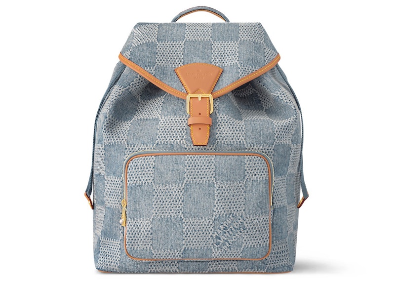 Louis Vuitton Montsouris Backpack Damier Denim 3D Blue Denim