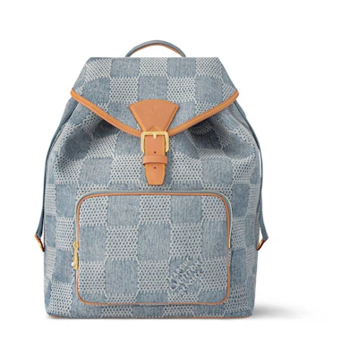 Louis Vuitton Montsouris Backpack Damier Denim 3D Blue Denim