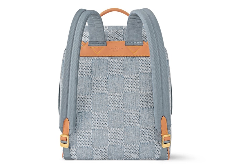 Beli Louis Vuitton Montsouris Backpack Damier Denim 3D Blue Denim