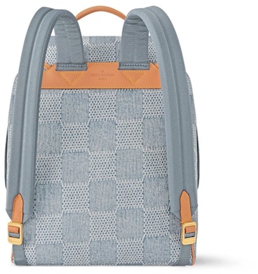 Beli Louis Vuitton Montsouris Backpack Damier Denim 3D Blue Denim