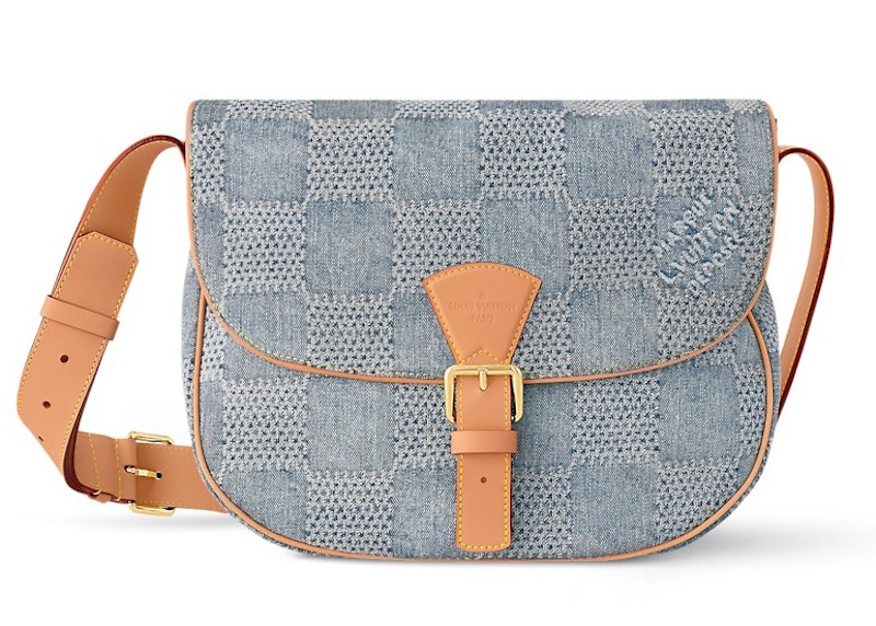Louis Vuitton Montsouris Messenger MM Damier Denim 3D Blue Denim