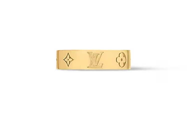 Lookbook 路易威登 馬賽克黃銅細戒指 金色 配件 m1505m