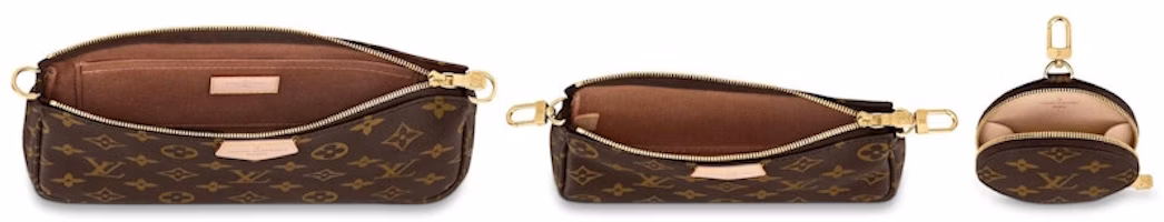 Louis Vuitton Multi Pochette Aksesoris Monogram Rose Clair Lookbook Louis Vuitton Multi Pochette Aksesoris Monogram Rose Clair