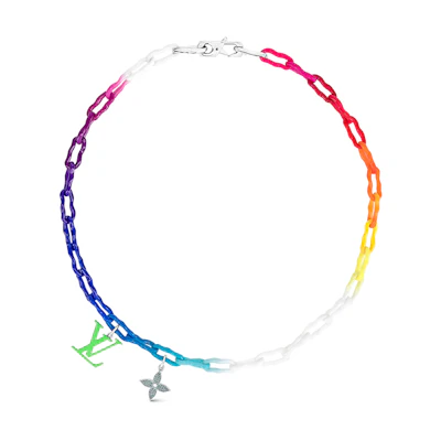 LOUIS VUITTON Multicolor Monogram Necklace Unisex Mixed Material. M00275