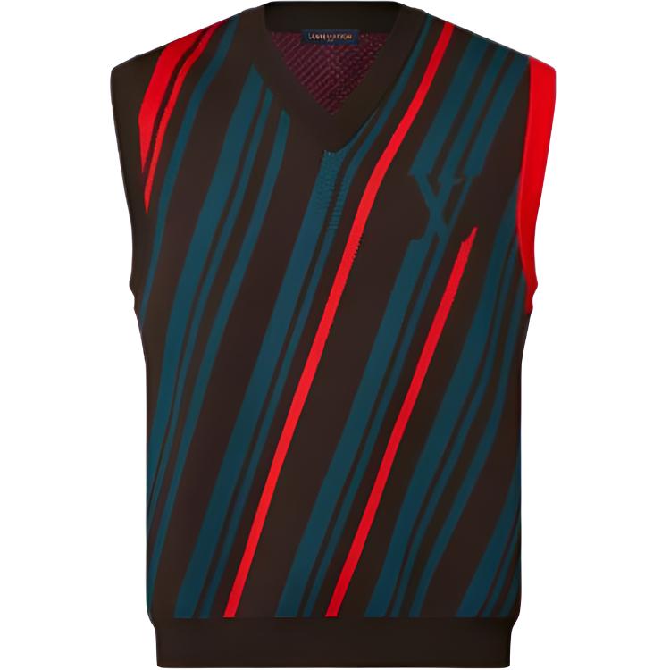 LOUIS VUITTON Multicolor Striped Knit Vest for Men 1AFAMK
