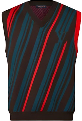 路易威登男士多彩条纹针织背心 1AFAMK Buy 路易威登男士多彩条纹针织背心 1AFAMK