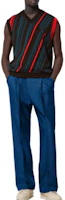 Lookbook LOUIS VUITTON Multicolor Striped Knit Vest for Men 1AFAMK