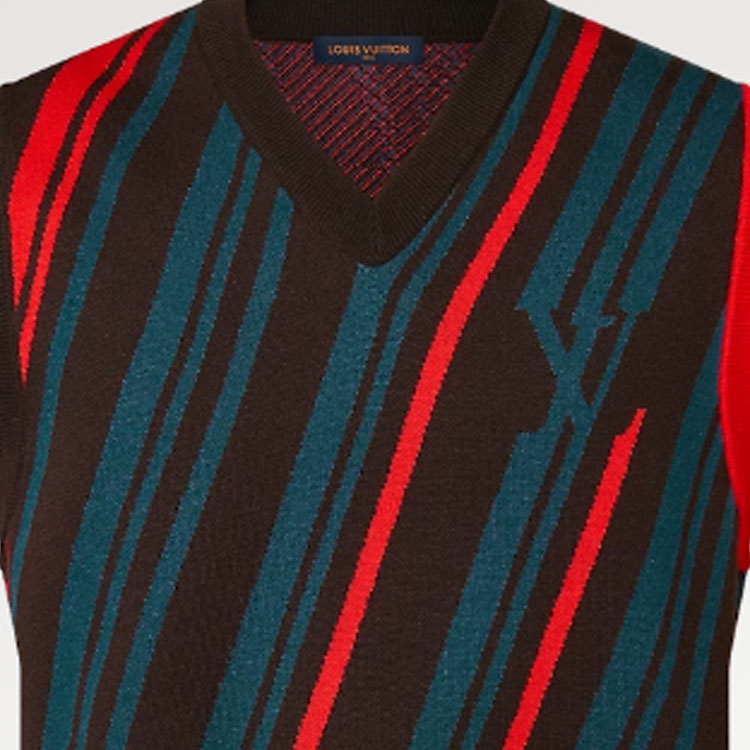Sizing 路易威登男士多彩条纹针织背心 1AFAMK