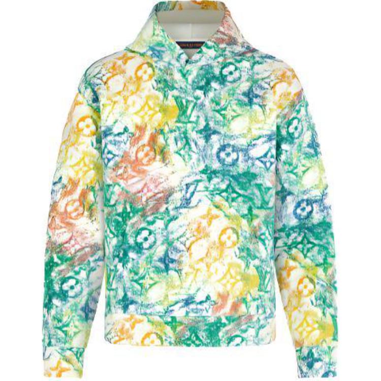 Louis Vuitton Multicolor Suede Pullover Hoodie for Men 1A8GV0