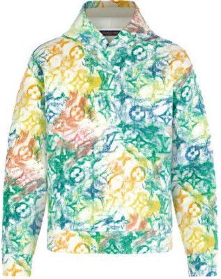 Sudadera con capucha de gamuza multicolor Louis Vuitton para hombre. 1A8GV0 Order Sudadera con capucha de gamuza multicolor Louis Vuitton para hombre. 1A8GV0