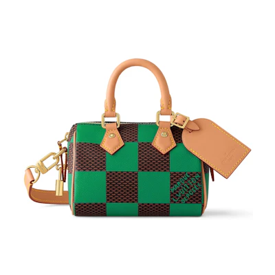 Louis Vuitton Nano Speedy Bandoulière Damier Pop Green