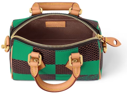 Louis Vuitton Nano Speedy Bandoulière Damier Pop Green Lookbook Louis Vuitton Nano Speedy Bandoulière Damier Pop Green