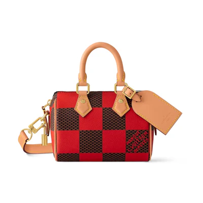 Louis Vuitton Nano Speedy Bandoulière Damier Pop Red