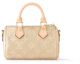Order Louis Vuitton Nano Speedy Beige Coklat.