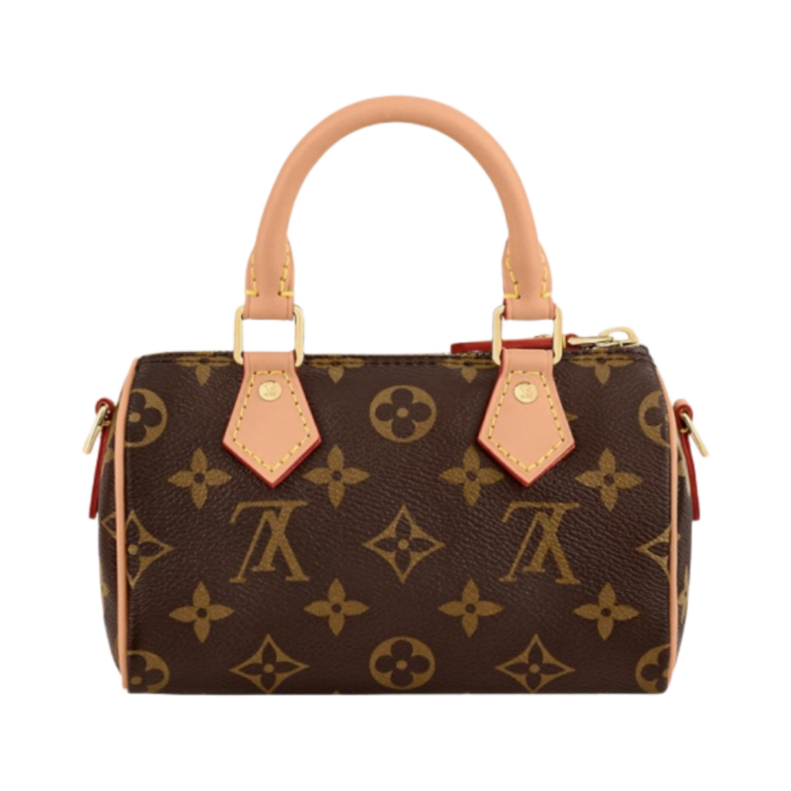 Shop 路易威登 Nano Speedy 棕色帆布老花印花包