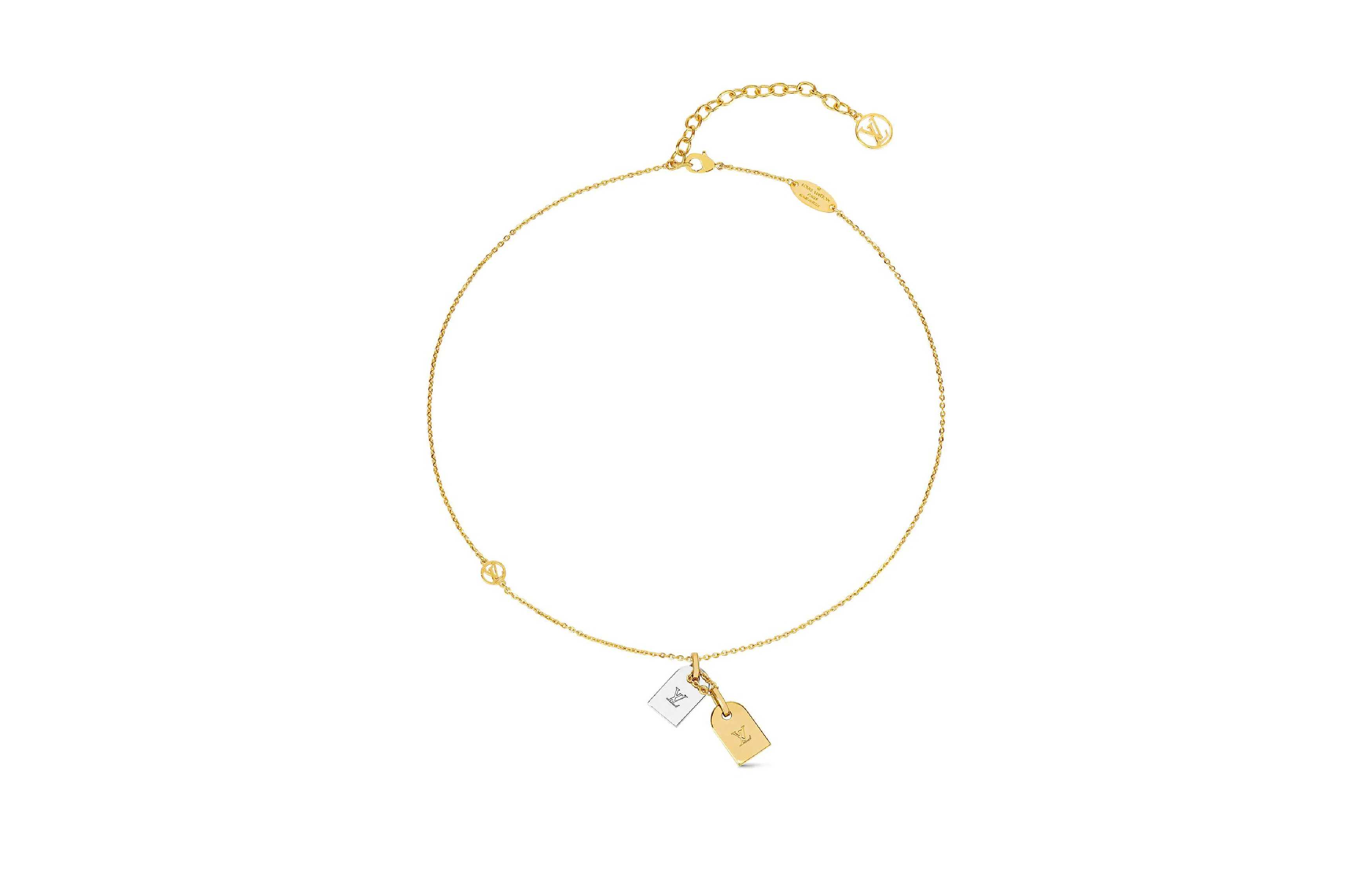 Louis Vuitton Nanogram LV Initials Gold-Finish Necklace Unisex Couple Style M63141 圖 3