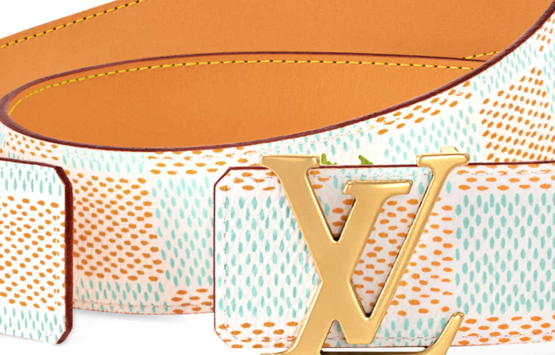 LOUIS VUITTON Nautical Blue Logo Belt 4CM Wide m8648u 圖 4