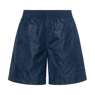 LOUIS VUITTON Navy Blue Monogram Swim Shorts. 1A7Y0P