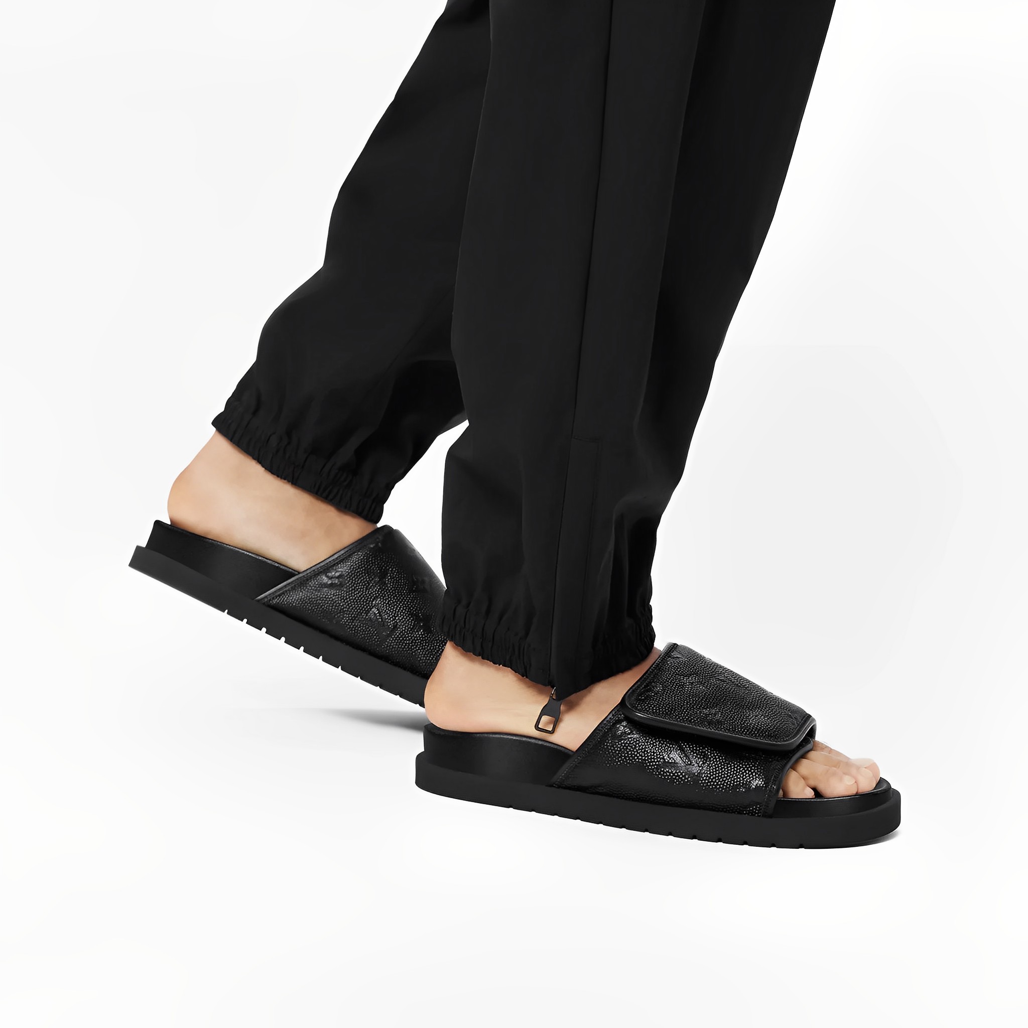 Shop Louis Vuitton NBA x Miami Mule 'Piel de ternera negra' 1A90DX