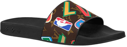 Order NBA x Louis Vuitton 路易威登 Waterfront Mule 聯名 潮流休閒拖鞋 黑棕色