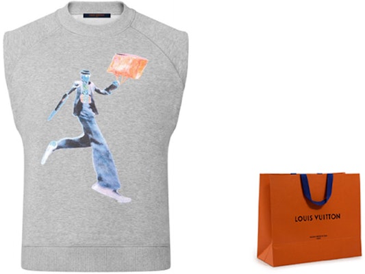 LOUIS VUITTON Baju Tanpa Lengan Slim-Fit Cetak Neon Figure Kelabu 1A972H Shop LOUIS VUITTON Baju Tanpa Lengan Slim-Fit Cetak Neon Figure Kelabu 1A972H