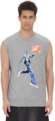 LOUIS VUITTON Baju Tanpa Lengan Slim-Fit Cetak Neon Figure Kelabu 1A972H Purchase LOUIS VUITTON Baju Tanpa Lengan Slim-Fit Cetak Neon Figure Kelabu 1A972H