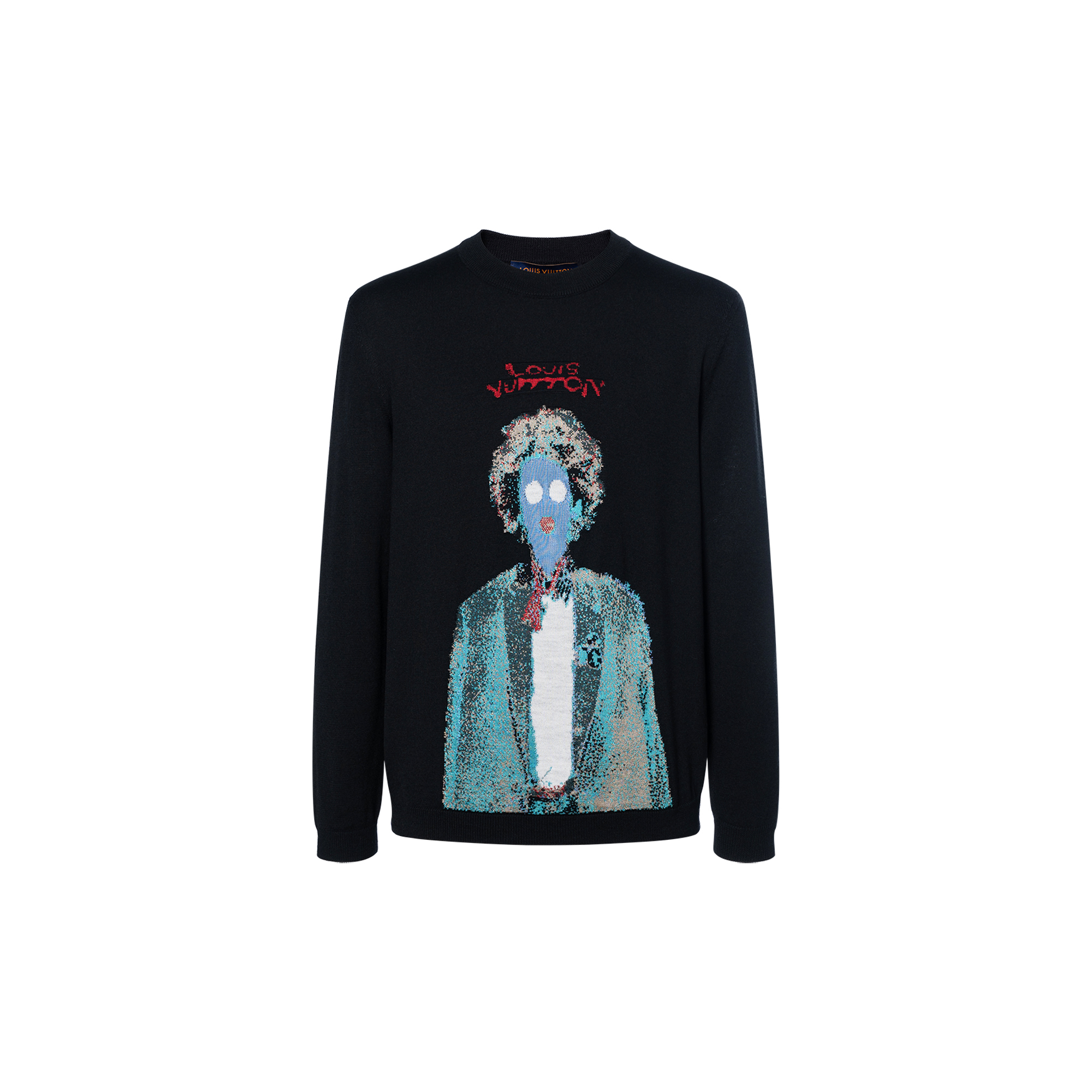 LOUIS VUITTON Neon Worker Graphic Crewneck Sweatshirt Black 1A96WZ