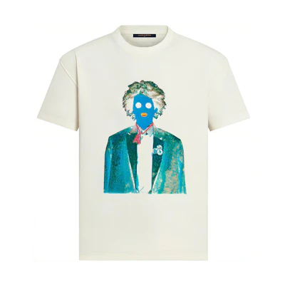 LOUIS VUITTON Neon Worker Graphic Crewneck T-Shirt White Male 1A970U