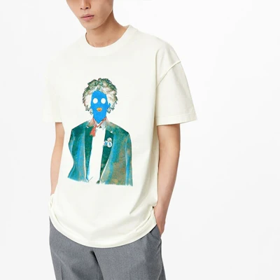 LOUIS VUITTON Neon Worker Graphic Crewneck T-Shirt White Male 1A970U Shop LOUIS VUITTON Neon Worker Graphic Crewneck T-Shirt White Male 1A970U